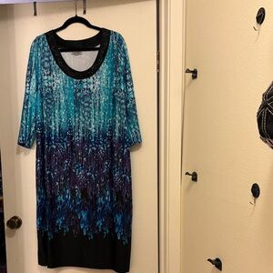Blue and Purple Patterned Dress